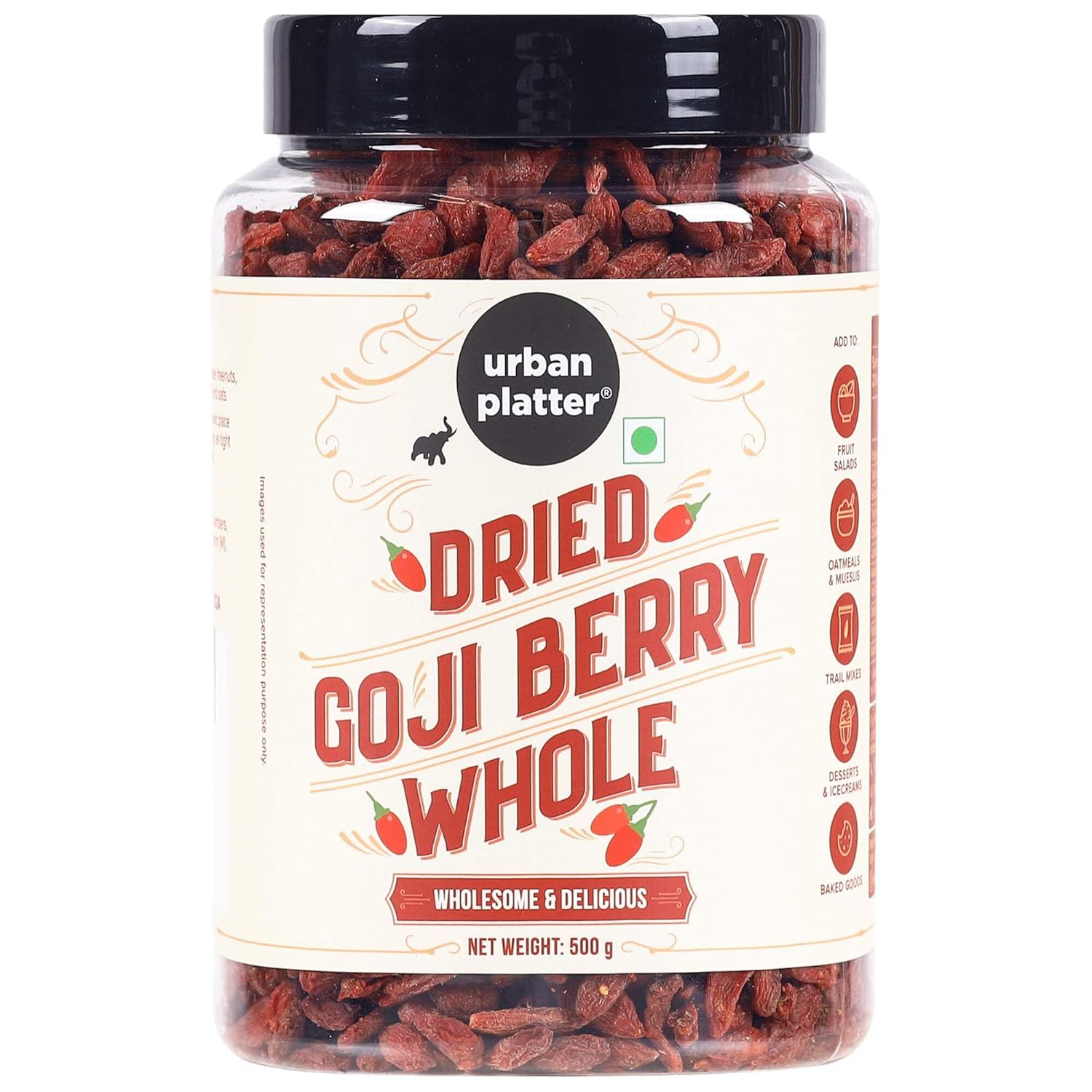 Urban Platter Goji Berries, 500g (Antioxidant-Rich Superfood | Naturally Sweet...