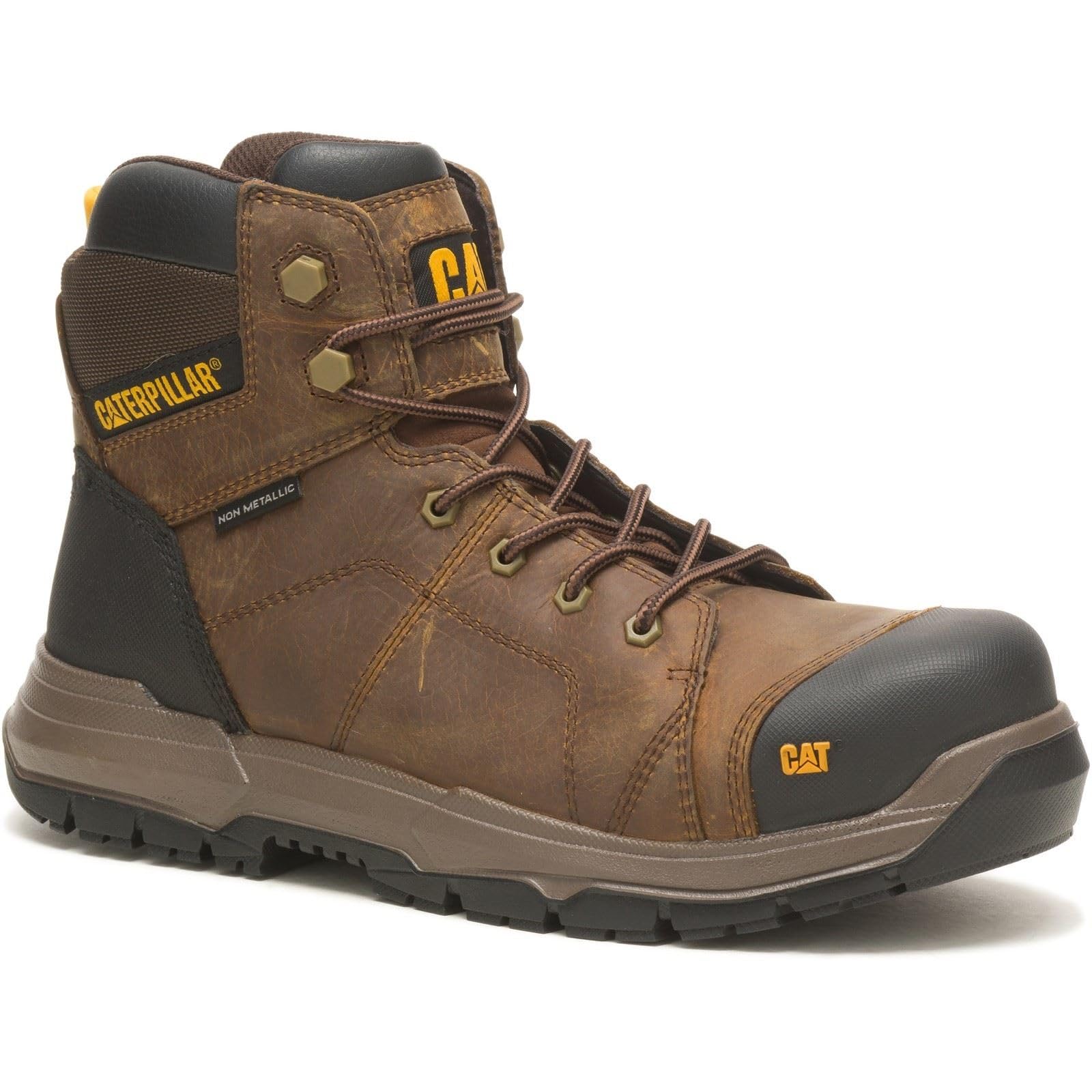 Caterpillar Crossrail 2.0 Waterproof Safety Boots - Brown - Men's Size 6