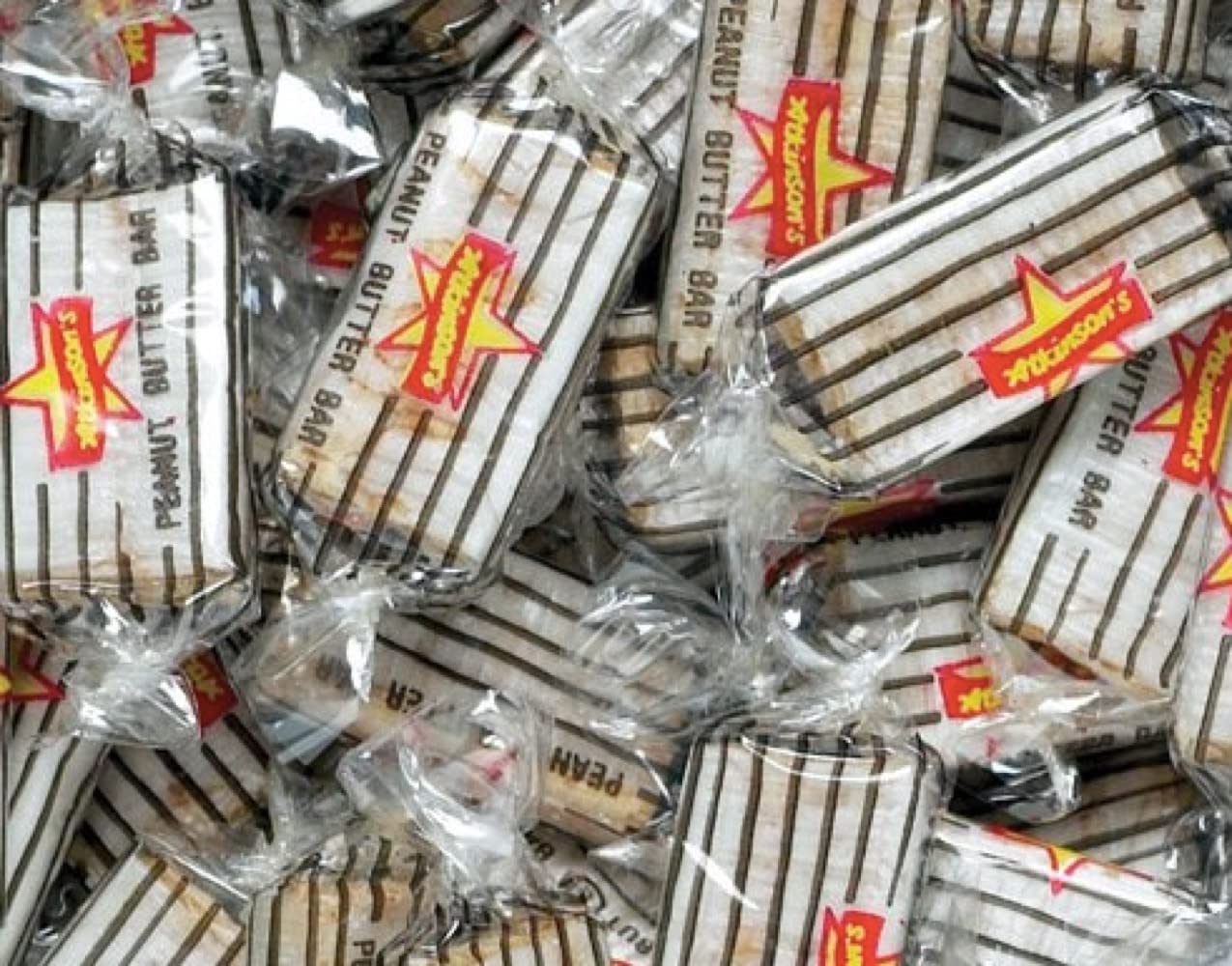 Atkinsons Peanut Butter Bars Bite Size Flats Individually Wrapped Candy (2 Pound)