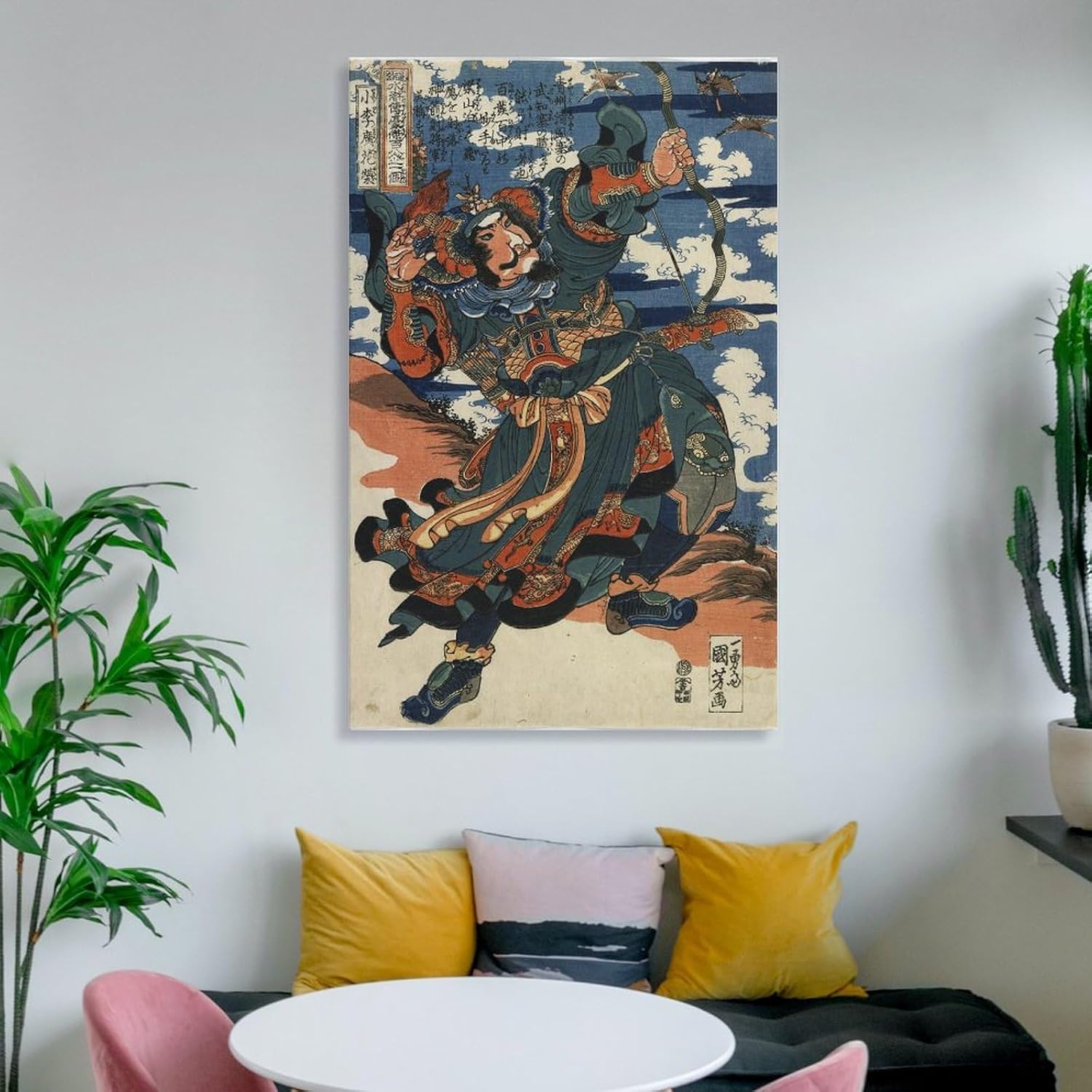 歌川国芳浮世絵水滸伝 小李広 花栄 絵画 ポスター キャンバス 芸術 壁アート 画像 印刷 現代 寝室 装飾 ホームワーク24x36