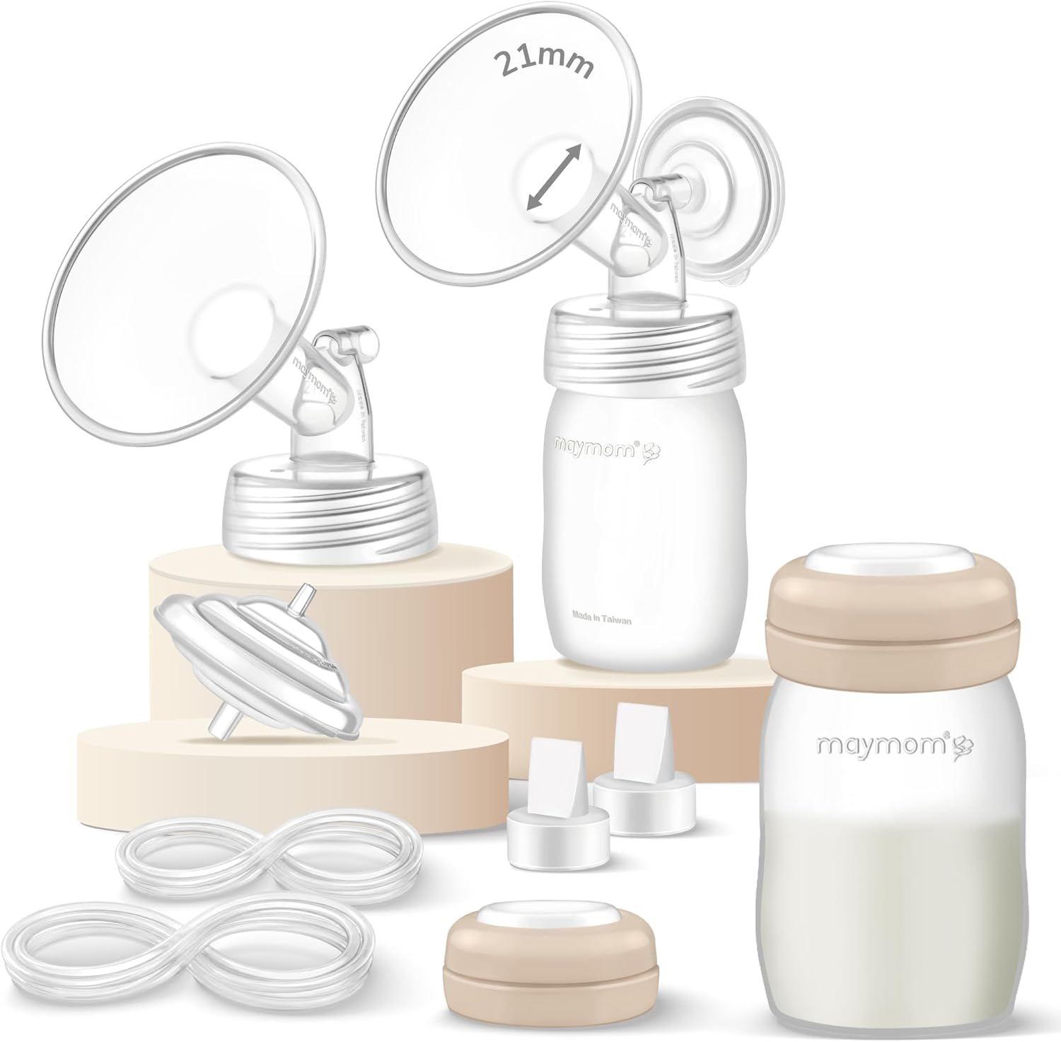 Maymom Pump Part Compatible with Spectra S2 S1 9 Plus Breastpump Not Original Spectra Replacement Pump Part 21mm Flange Bottle Duckbill Valve
