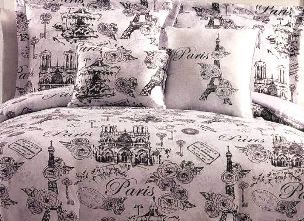 Story Home Parisian Eiffel Tower 5 Pc Girls Luxury Full Queen