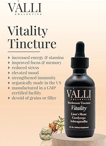 Miniatura 2 de Valli Collective Ultimate Mushroom Elixir Pair paquete de tinturas de serenidad y vitalidad