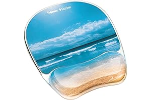 Fellowes Photo Gel Mouse Pad and Wrist Rest with Microban Protection