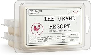 Grand Resort Collection – Fresh from The Farm Soy Wax Melts – Luxury Hotel Inspired Scents for Wax Warmers – Hand Poured in USA – 3 Pack (3 oz Each, 6 Cubes Per Melt)