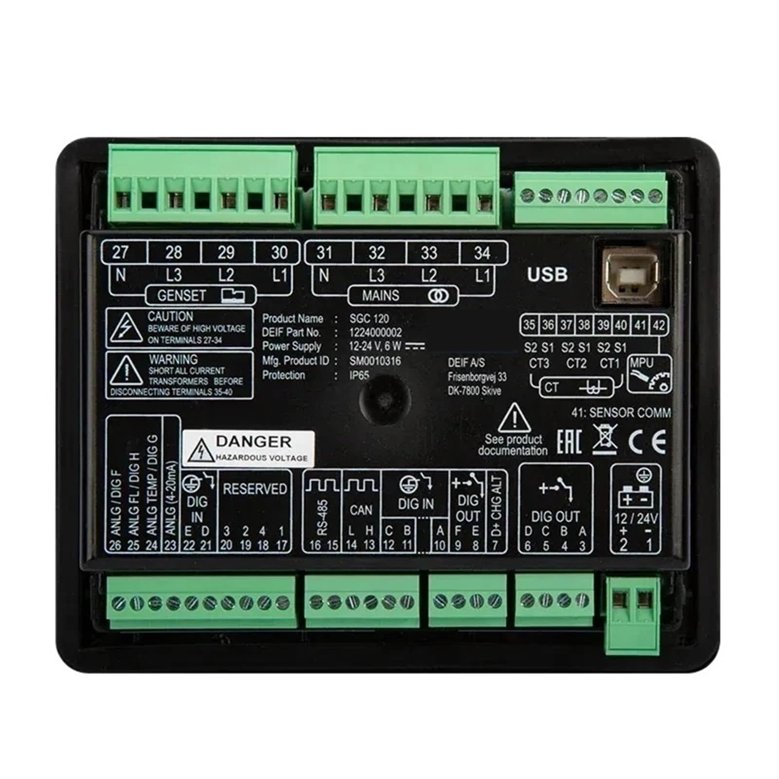 SGC120 MKII Single Genset Controller Generator Control Panel Board