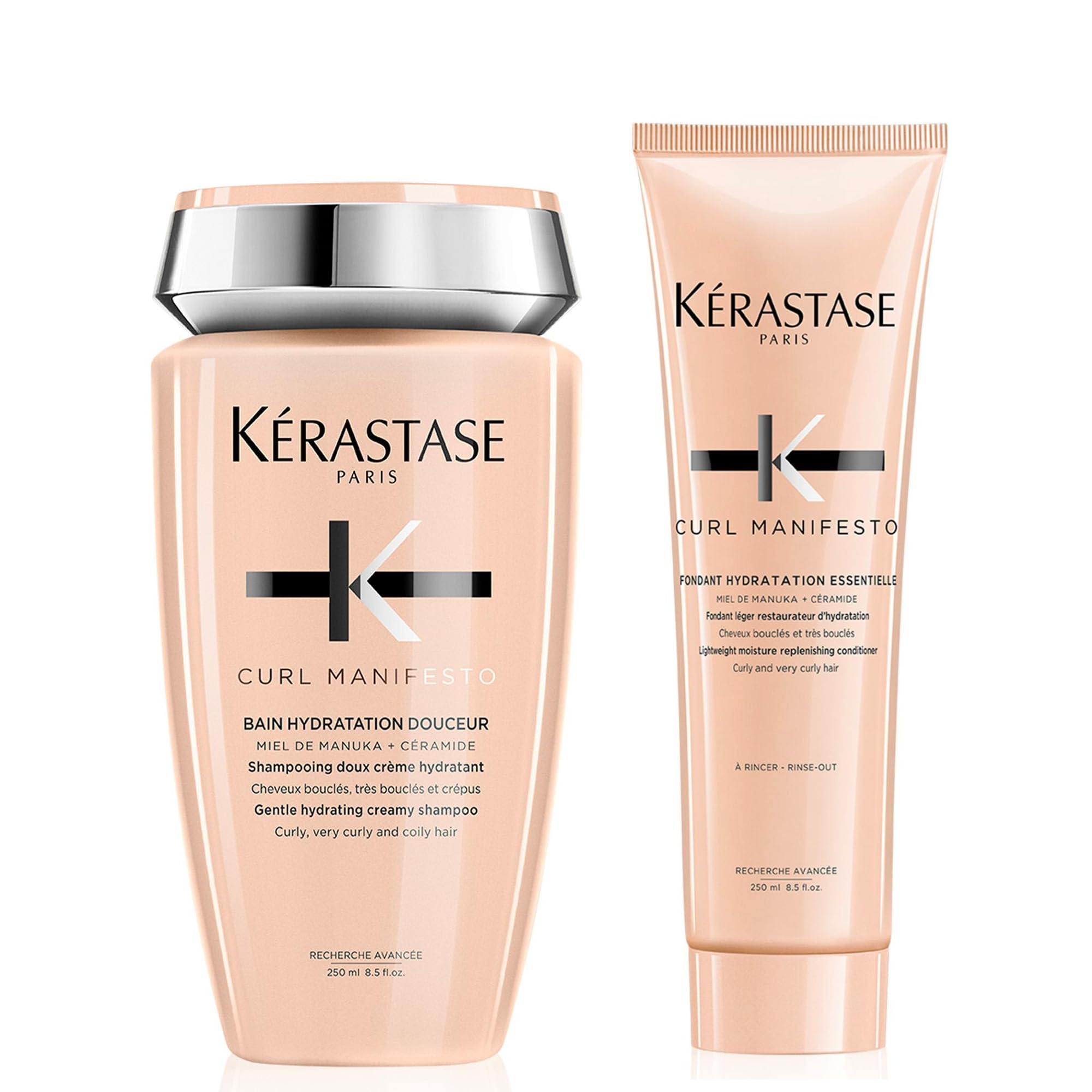 Kerastase DUO Curl Manifesto Bain Hydratation Shampoo 250ml & Curl Manifesto Fondant Hydratation Con