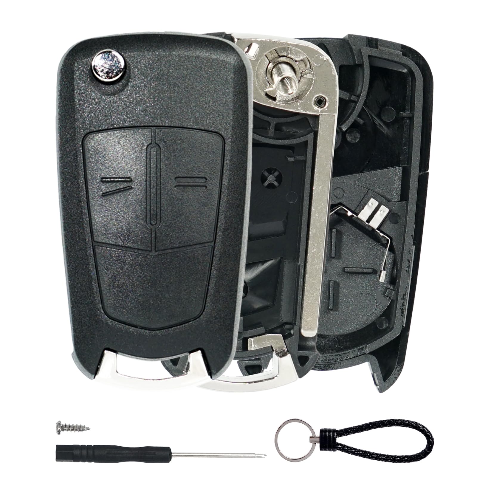 SUPALAND Guscio Chiave di Ricambio a 2 Tasti Per Telecomando Auto Con Lama Per Opel Astra Vectra Corsa Signum Zafira Meriva Tigra Antara Karl