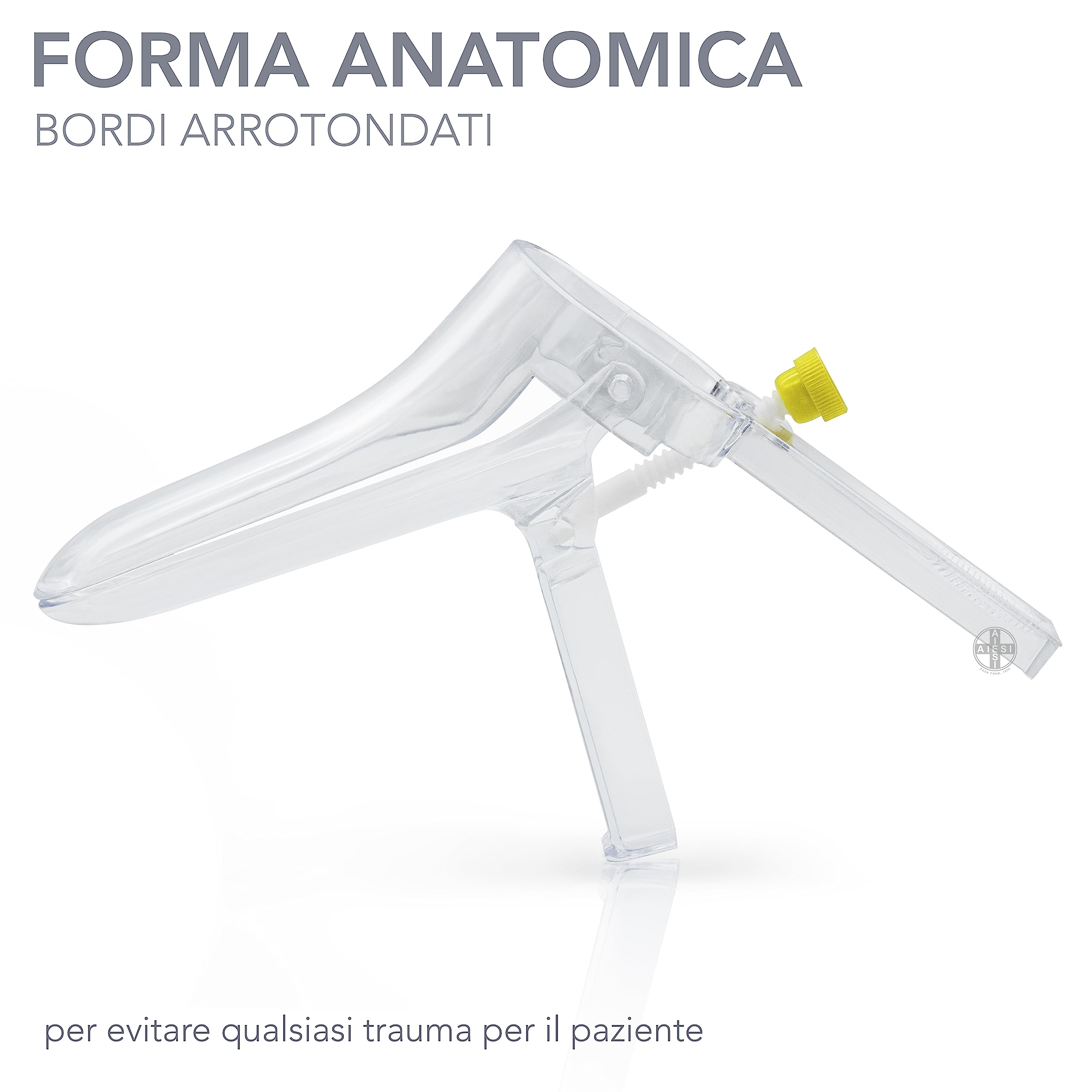 AIESI® Speculum Ginecologico vaginale S (100 pezzi) monouso sterile con regolazione a vite laterale DOCTOR SPEC
