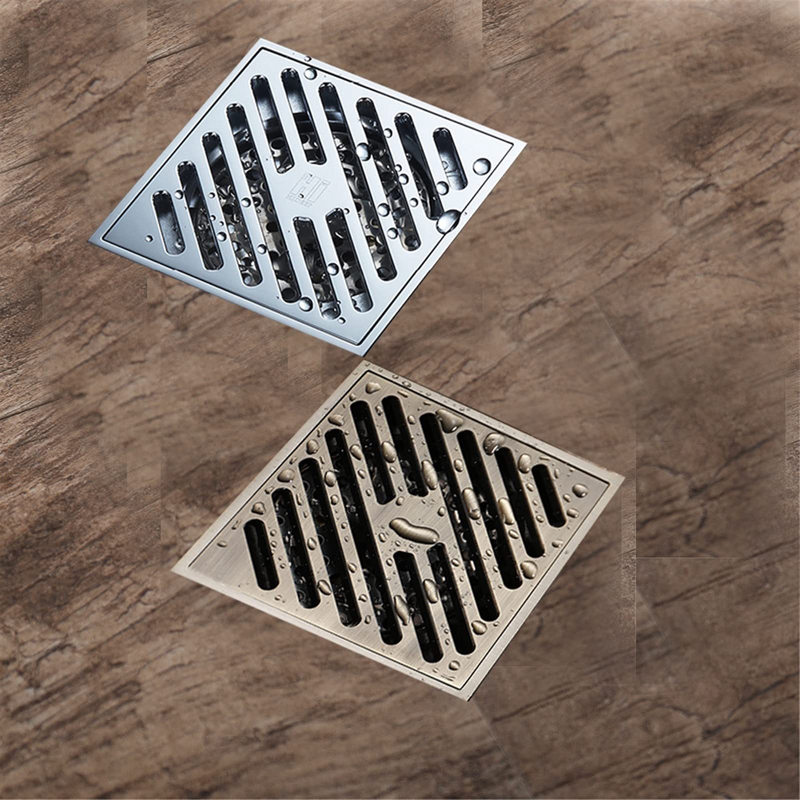 Scarico a pavimento for doccia quadrato in ottone 100 * mm