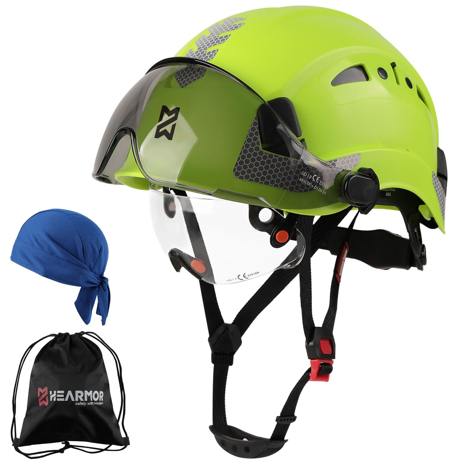 HEARMOR Safety Headgear, Protection Helmet ANSI Z89.1 & EN397 Certified, Lightweight, Breathable Work Headset with 6-Point Suspension, Perfect for Industrial and Construction Fields