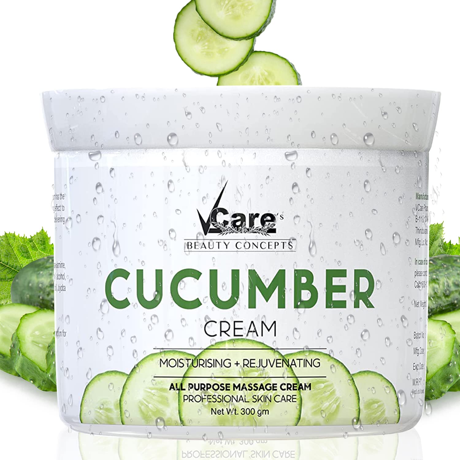 VCare Cucumber Moisturizing Cream for Oily and Dry Skin Men and Women