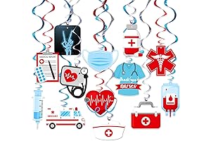 Nurse Swirl 30 Pack Nurse Graduation Party Decoration Doctor Nursing Birthday Supplies...