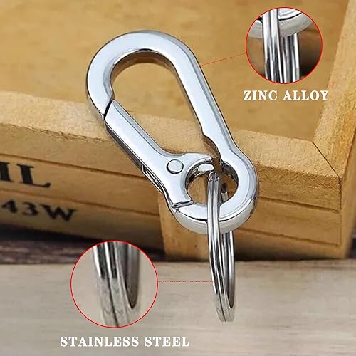 Miniatura 5 de Llavero con clip para llaves Mosquetón de metal Llavero Clip Clips de llaveros Organizador de llavero, llavero anillo