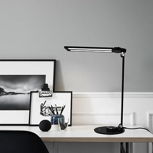 Miniatura 8 de NUNET NULED - Lámparas de escritorio LED para oficina en casa, lámpara de piano para piano vertical, lámpara de escritorio de aluminio giratorio con