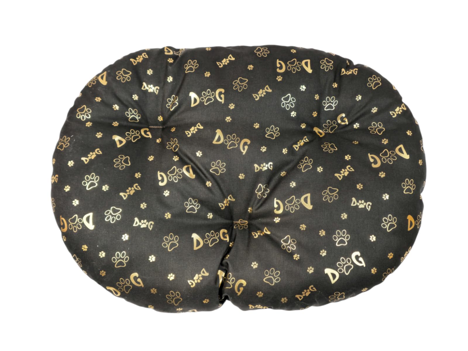 Coussin Ovale pour Chien et Chat - 60 x 40 cm - Marron Foncé - Lit Lavable - Idéal pour Paniers de Transport
