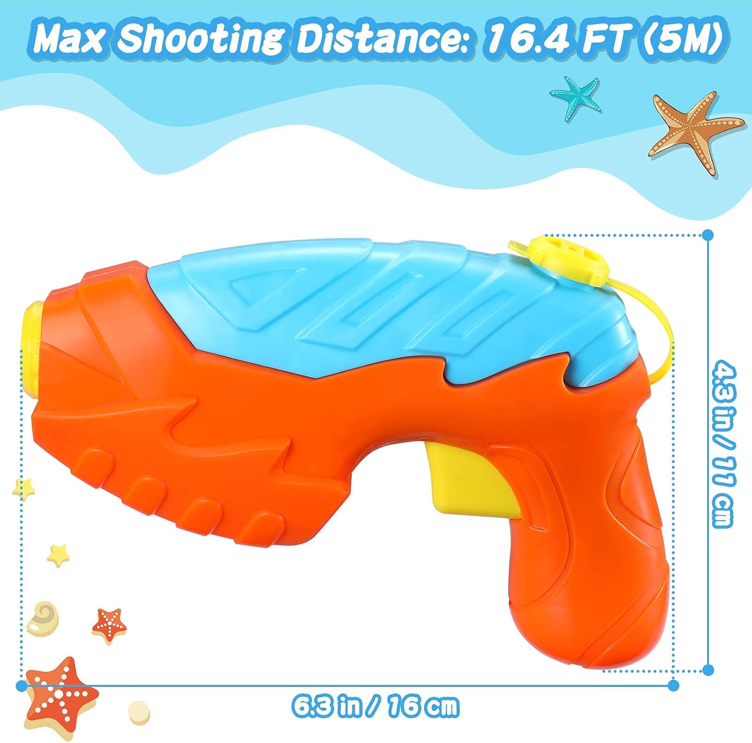 Water Guns for Kids - 4 Pack Water Squirt Guns for Kids Toddlers, 16.4 FT Long Shooting Range Water Gun Toys for Summer Parties, Outdoor Pool Beach Water Fighting Toys for Toddlers Age 3-10 : Toys & Games