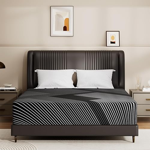 Miniatura 1 de Colchón King de espuma viscoelástica de gel de 10 pulgadas en una caja con funda extraíble transpirable lavable, sin fibra de vidrio, alivio de