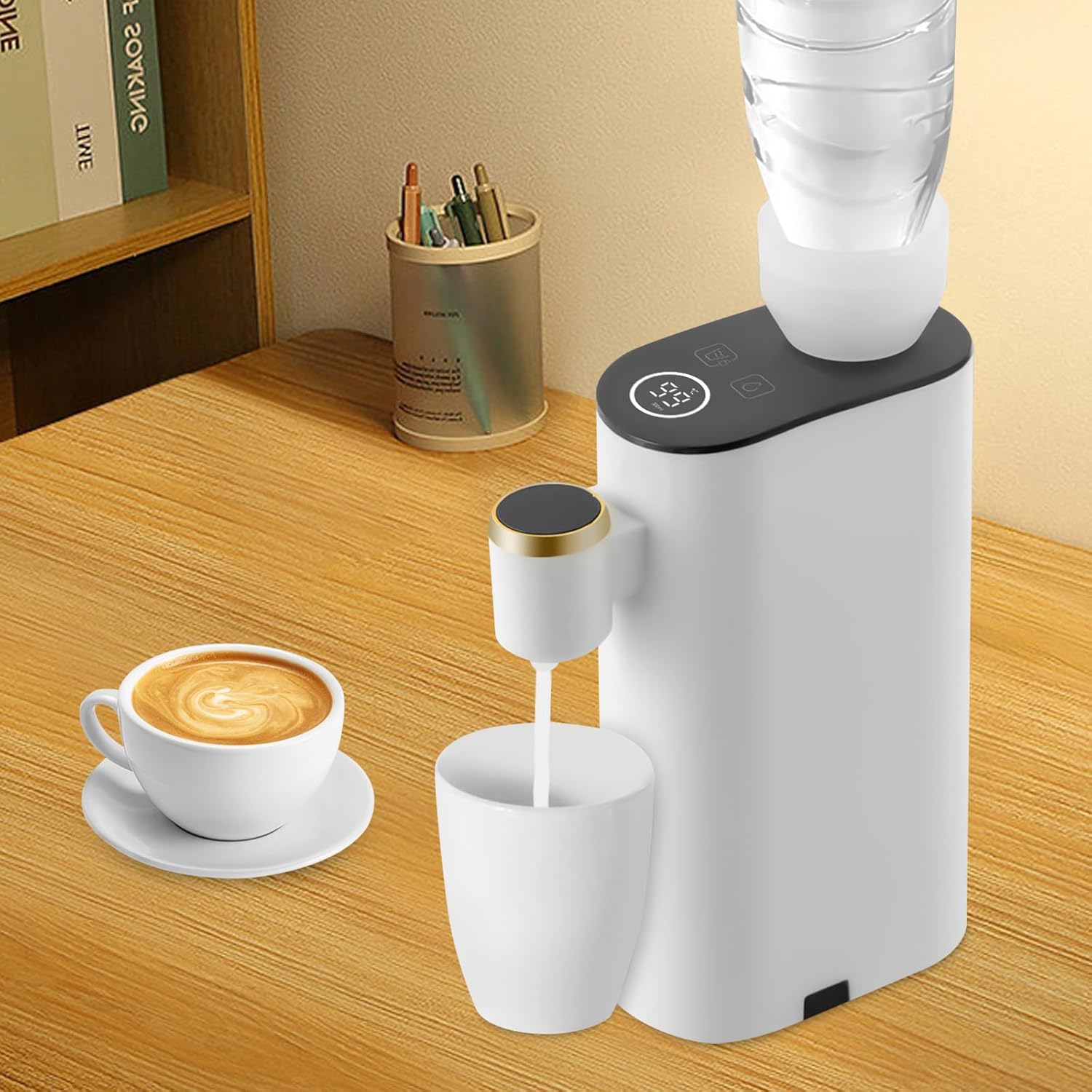 1200ml Instant Hot Water Dispenser, Bottled Water Dispenser, 5 Temperatures Portable Water Warmer For Baby Formula, Hot Water Kettle For Office & Home, 1500w Water Dispenser