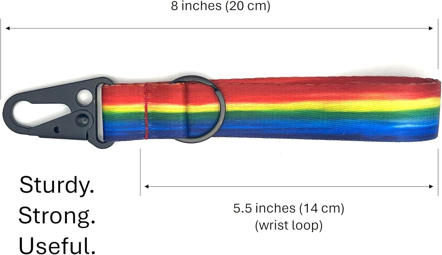 Multicolor Keychain Wristlet Lanyard Strap Carabiner with Key Ring, Set of 2 - Image 4