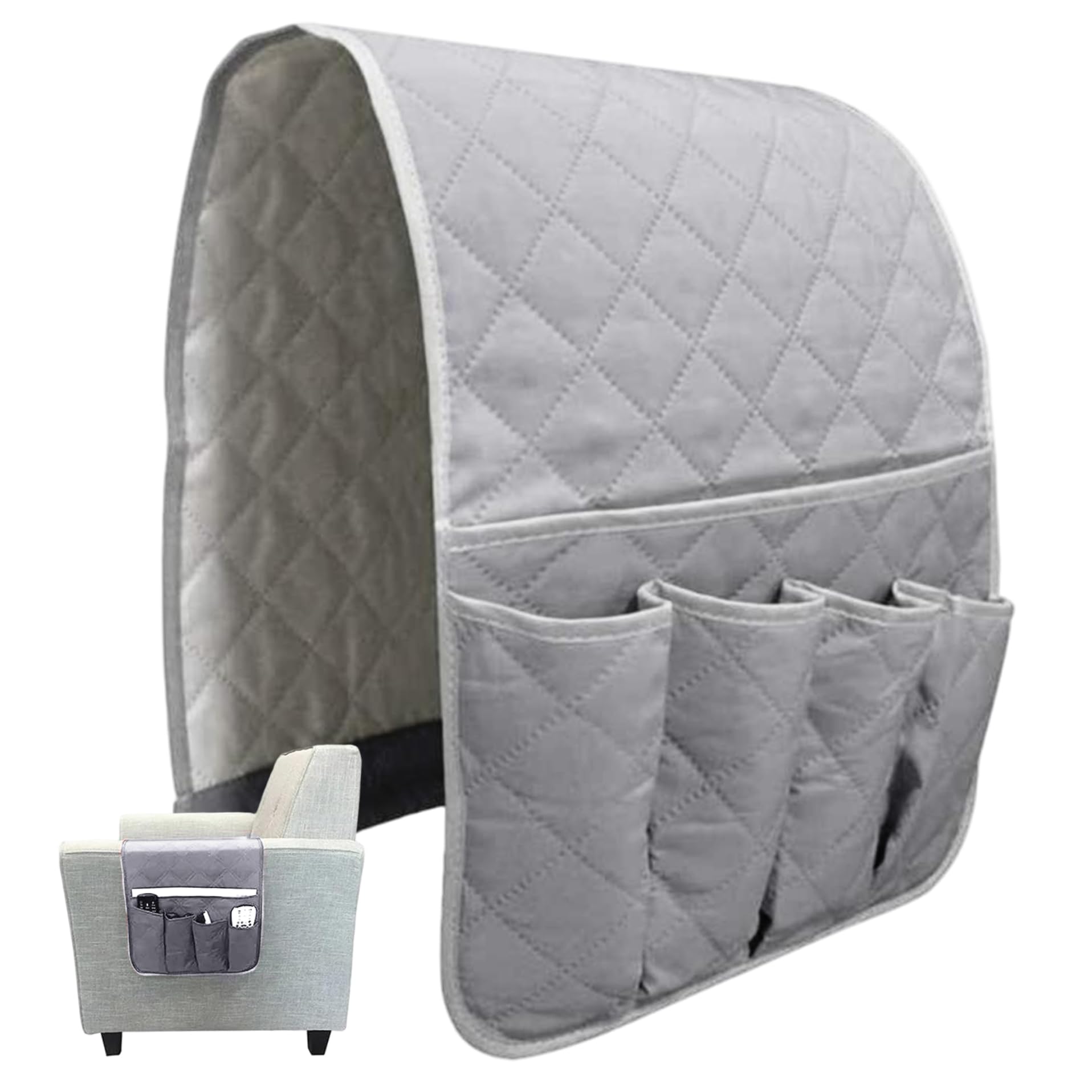 Caddy para sillón reclinable y organizador de reposabrazos de sofá con 5 bolsillos