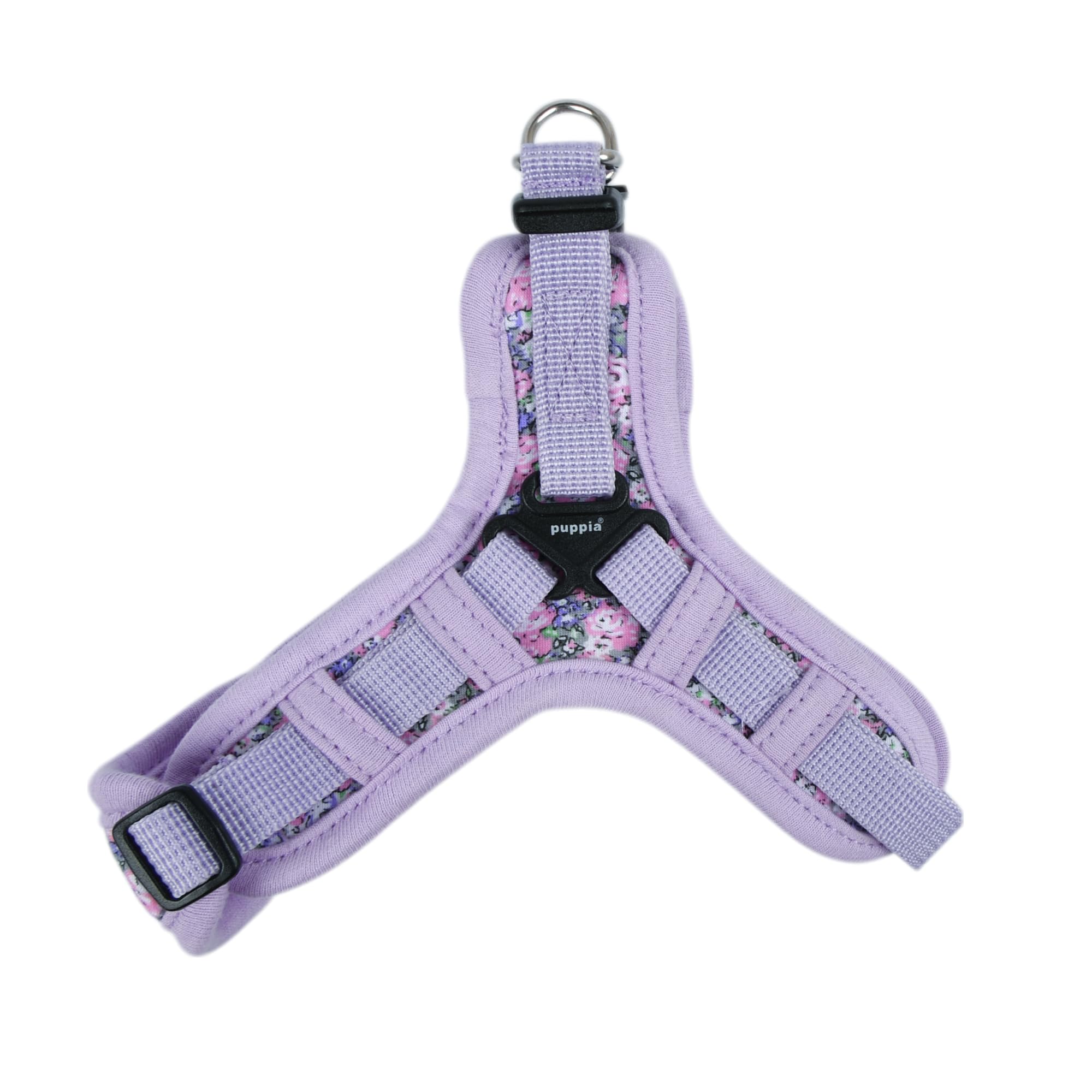 Puppia Kealoha Hundegeschirr X, modisches Blumenmuster, Frühling Sommer Geschirr für kleine und mittelgroße Hunde, Violett, Klein
