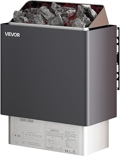 Miniatura 10 de VEVOR Calentador de sauna, estufa eléctrica de sauna de 9KW 220V, calentador de sauna de baño de vapor con controlador digital externo, temporizador