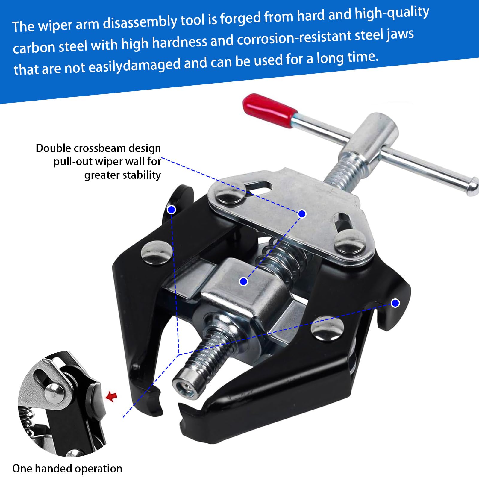 Kit Estrattore Bracci Tergicristallo WEGREAT - 3 Pezzi Per Auto, Camion E Bus - Apertura Regolabile 30-9mm - Foto 6