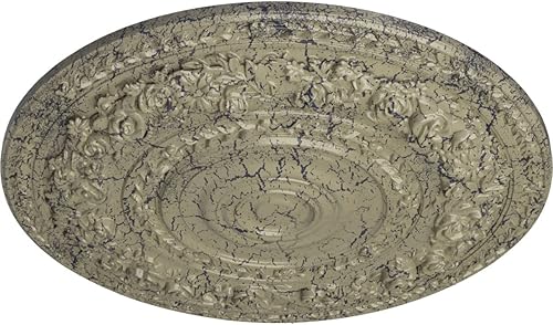 Vista 54 de Ekena Millwork CM33RO Medallón de techo de rosa, 33 7/8 pulgadas de diámetro exterior x 2 3/8 pulgadas P