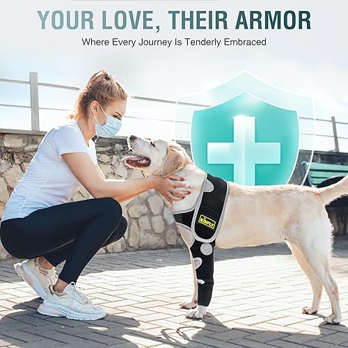 Miniatura 6 de Hombro y codo para perro - Manga antilamer para luxación de hombro, lesiones de codo, recuperación postoperatoria - Soporte reflectante