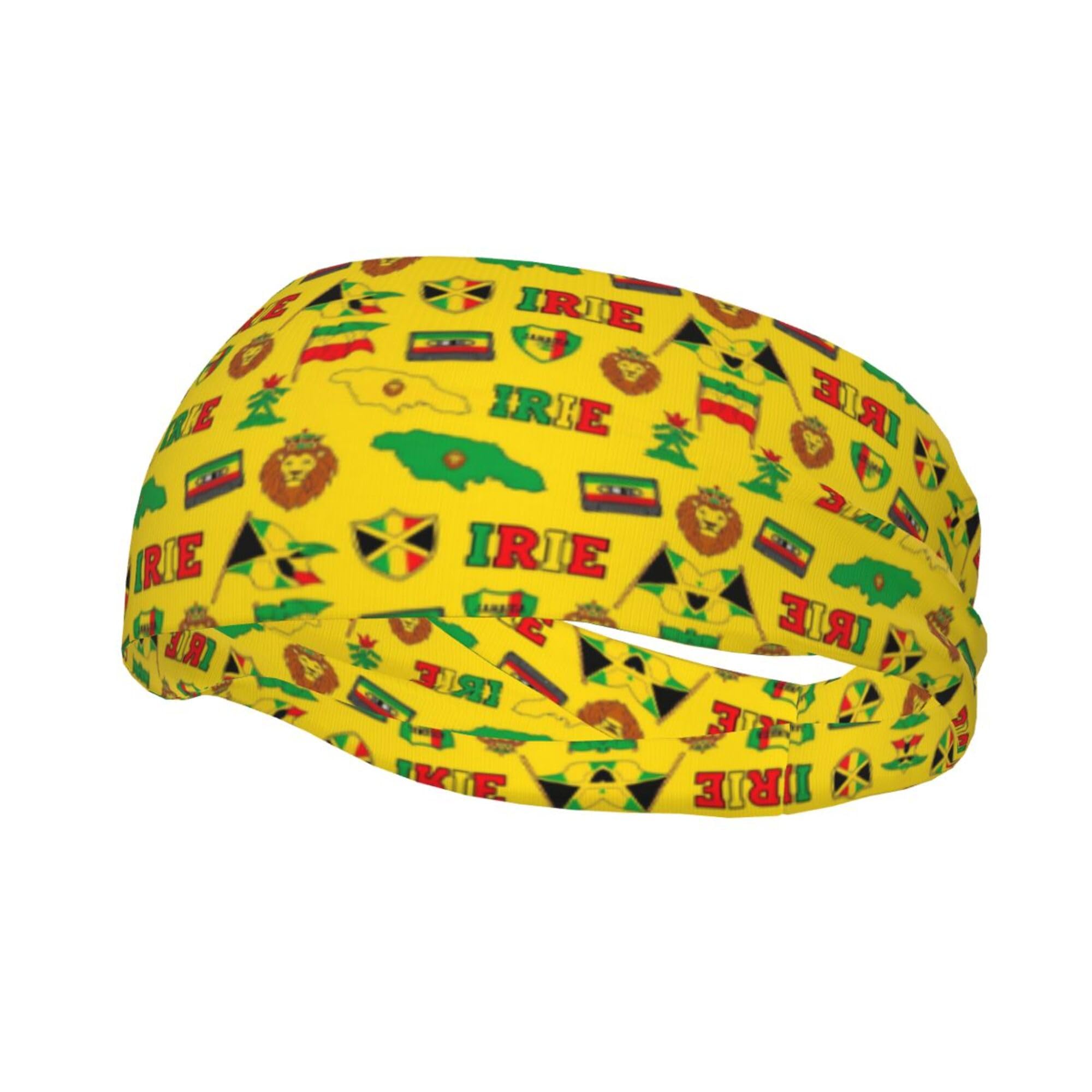 Men Women Beauty Skinny Sports Sweat Band Hand Decor for Running Travel Spa Long Boho Style Rasta Lion