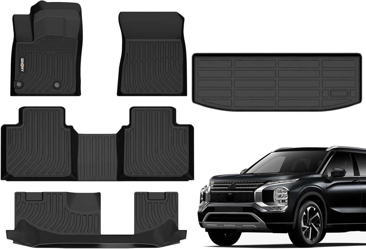 GINOWYFloor Mats&Cargo Liner for Mitsubishi Outlander 20222024 2024