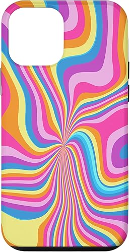 iPhone 12 mini Groovy Liquid Swirl Retro 70's 80's Trippy Psychedelic Phone Case