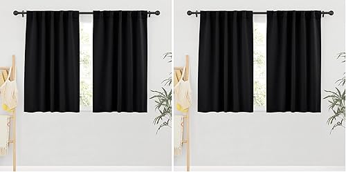 Miniatura 160 de RYB HOME - Cortinas blancas, cortinas para oscurecer la habitación, con aislamiento térmico, juego de cortinas opacas para dormitorio, sala