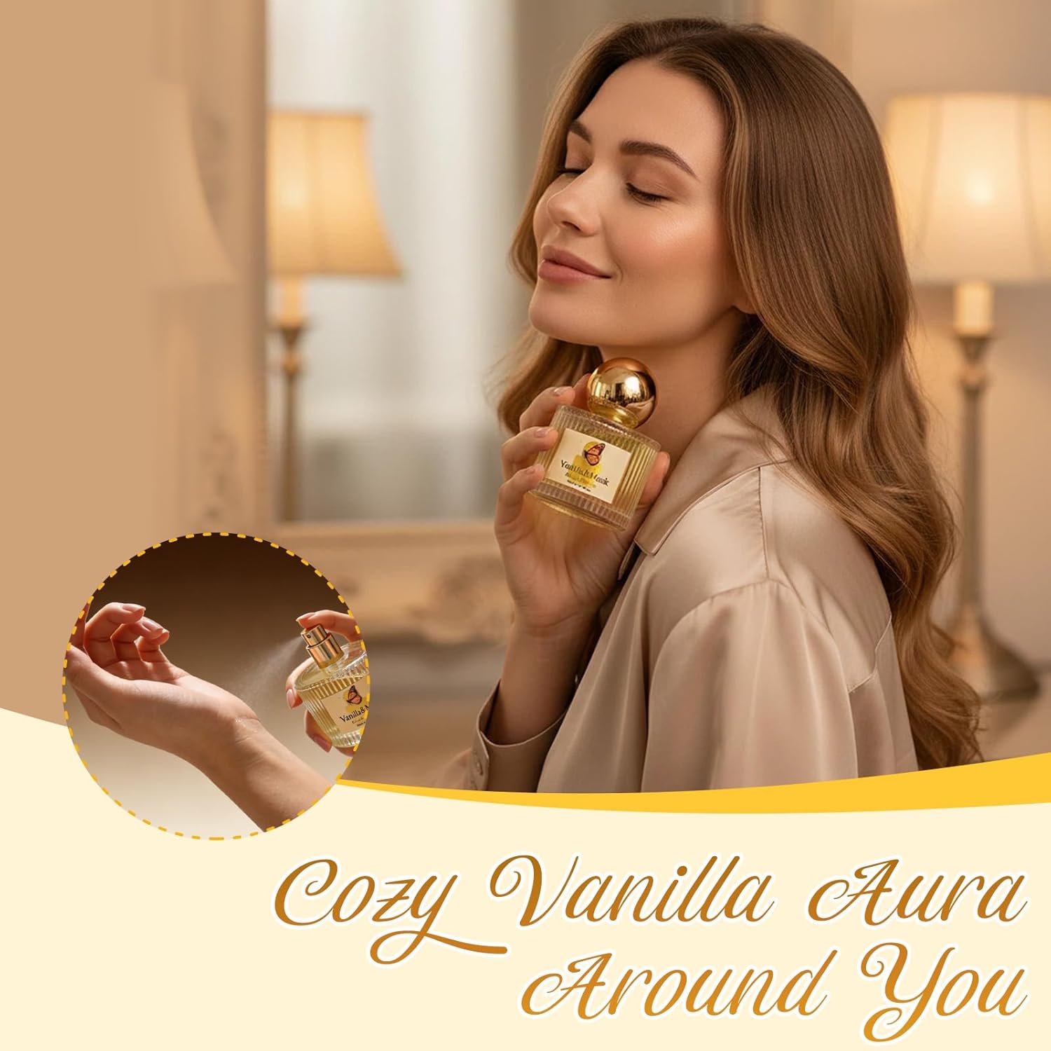 Vanilla Musk Perfume for Women, 1.7 fl oz Eau de Parfum Spray, Long Lasting Sweet Warm Vanilla Scent, Valentine's Day Gifts for Her, Galentines Day Perfume Gift for Women - Image 3