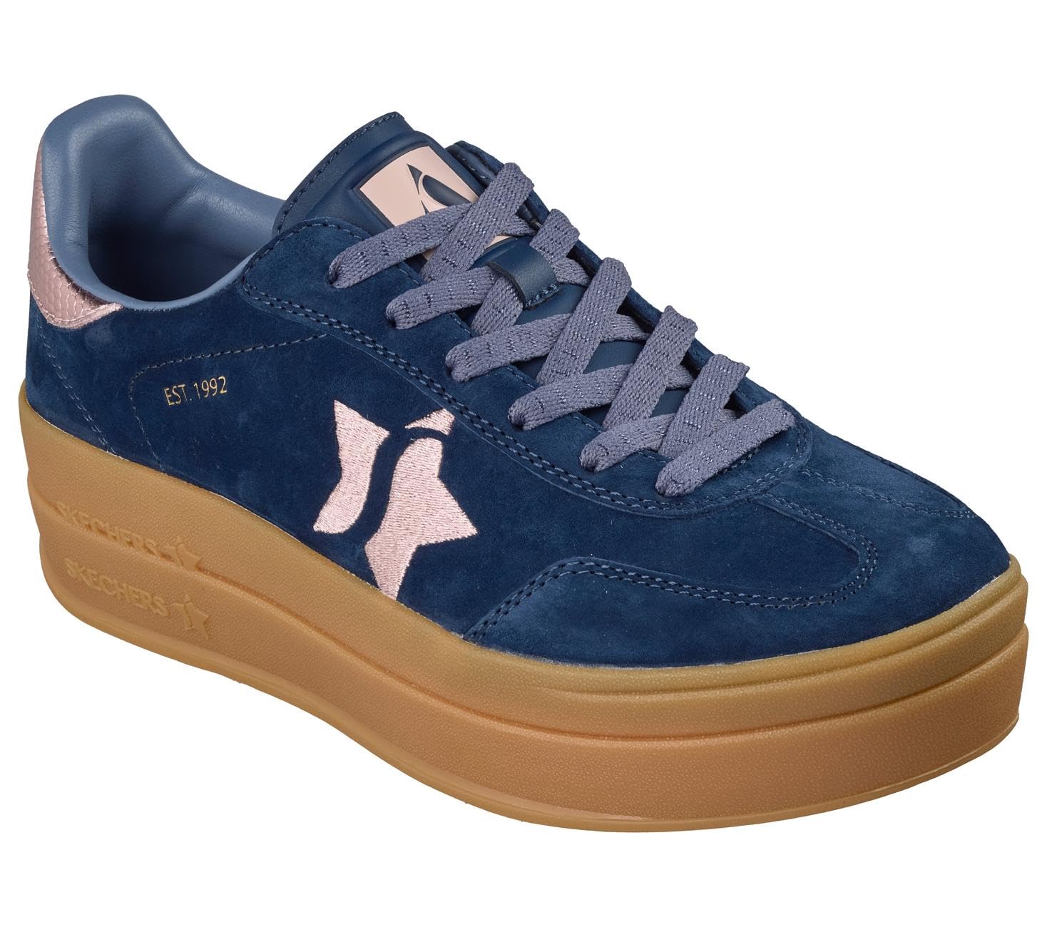 Skechers Women's Blue Casual Low-Top Trainers in Size 5, Sports Direct