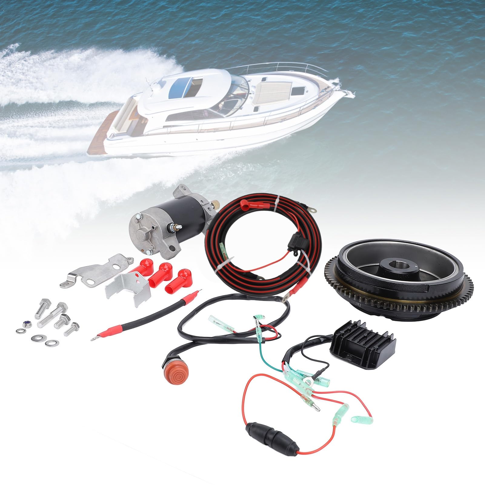 Socobeta Kit di Avviamento Motore Fuoribordo Professionale Materiale Premium per Motore Fuoribordo a 4 Tempi Compatibilità Perfetta per gli Appassionati di