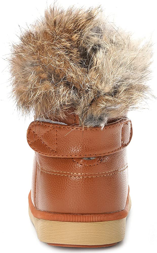 Gaatpot Stivali per Bambine e Ragazze Stivaletti da Neve Scarpe con Invernali Stivale con Imbottitura Calda Impermeabili PU Unisex – Bambini