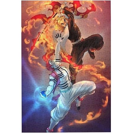 Amazon 煉獄 杏寿郎 猗窩座 鬼滅の刃 ジグソーパズル アニメ 300ピース 大人用 子供用 木製 チャレンジングファミリーゲーム人気 アニメ 木製パズル おもちゃ