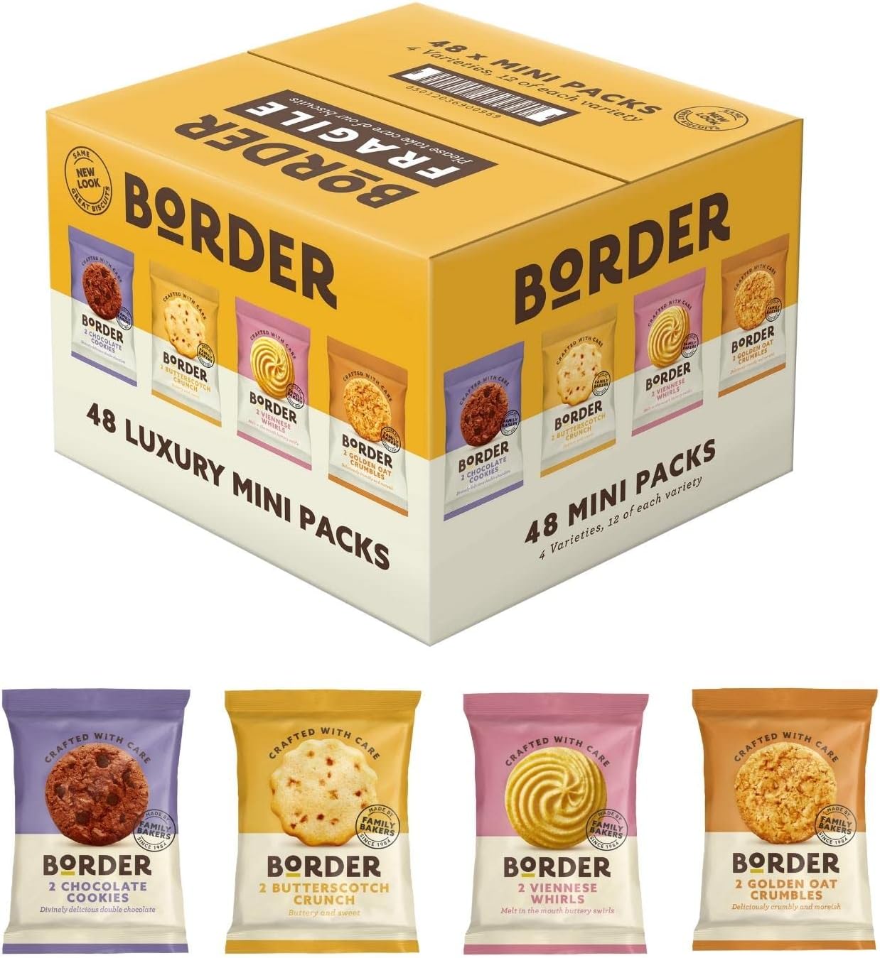 Multipack Biscuits - Individually Wrapped - Treat Customers, Guests, or Yourself to the Ideal Biscuits Gift Set - 48 Twin Packs
