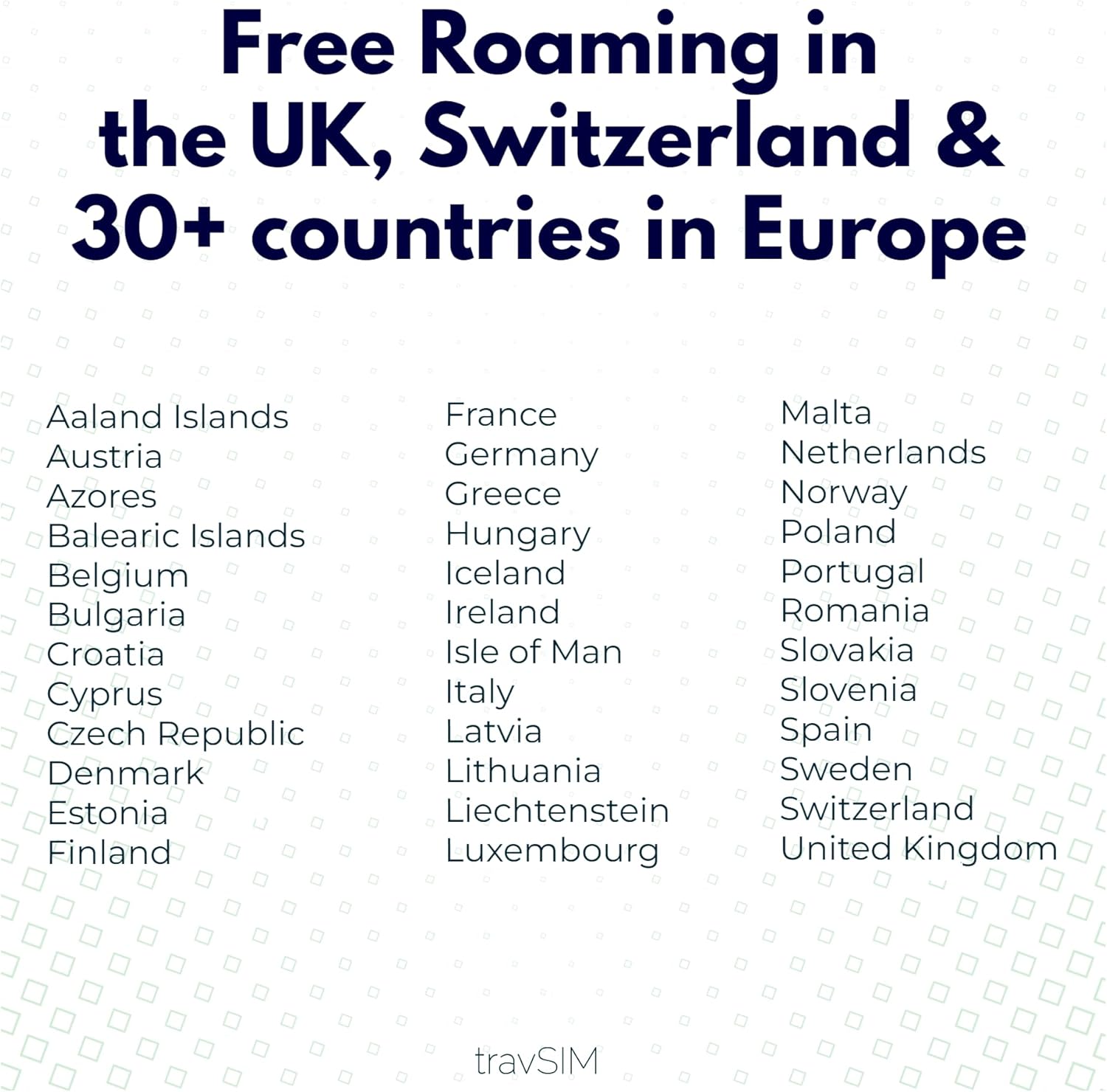 travSIM Europe SIM Card | 30 Days - 12GB Mobile Data | 4G/5G High-Speed Internet | Free Roaming in UK, Switzerland & 30+ EU Countries | Contact US 7 Days Before Travel