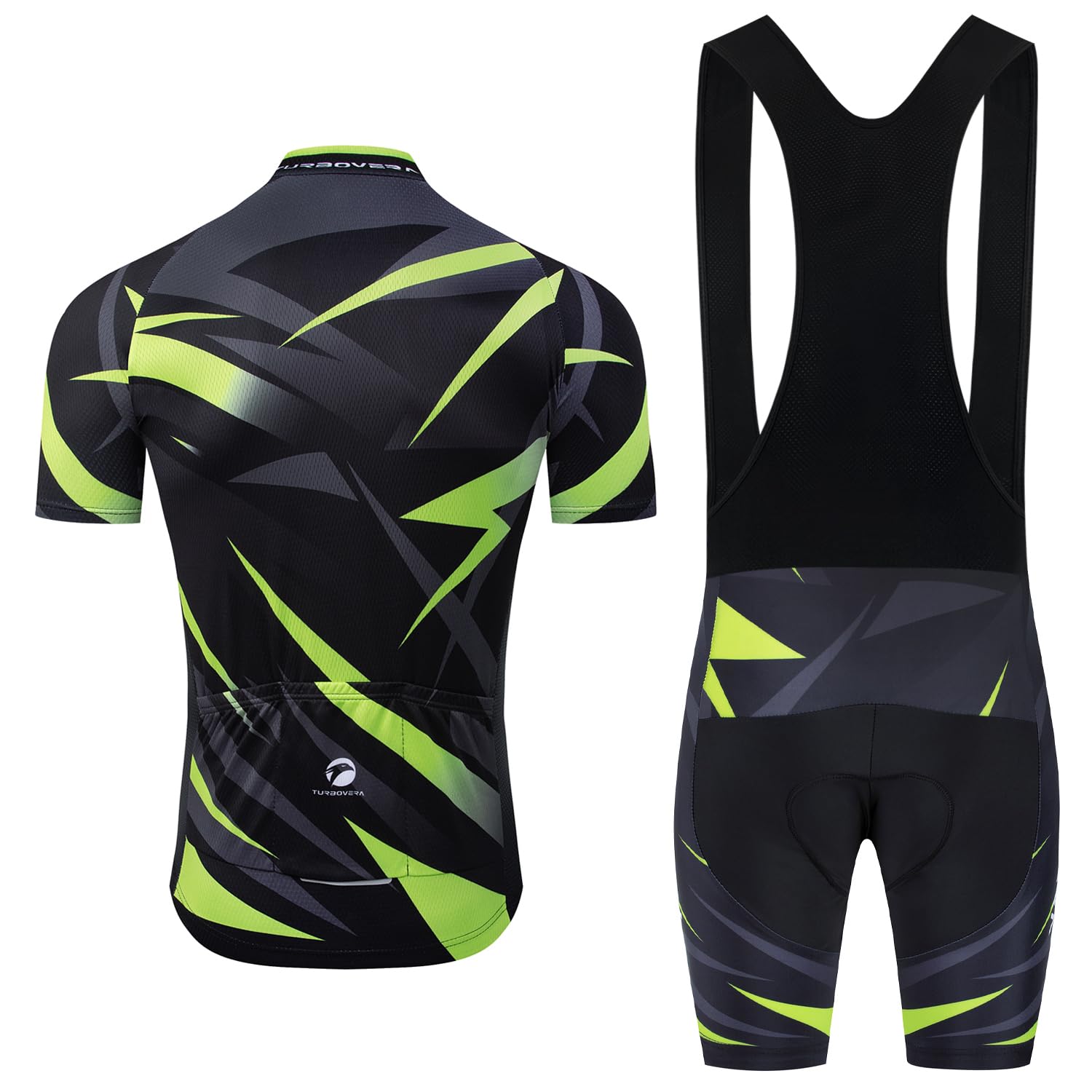 Set Ciclismo Estivo Uomo Manica Corta con Pantaloncini Imbottiti 9D - Tuta MTB Traspirante e Asciugatura Veloce