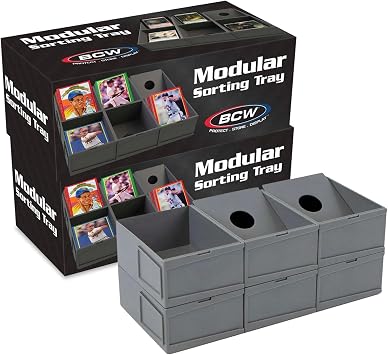 BCW Modular Card Sorting Tray - 2ct | Customizable Display and Storage Grid TCG Sorting Tray | Ideal for Sports Cards, Magic the Gathering, Pokemon, and More