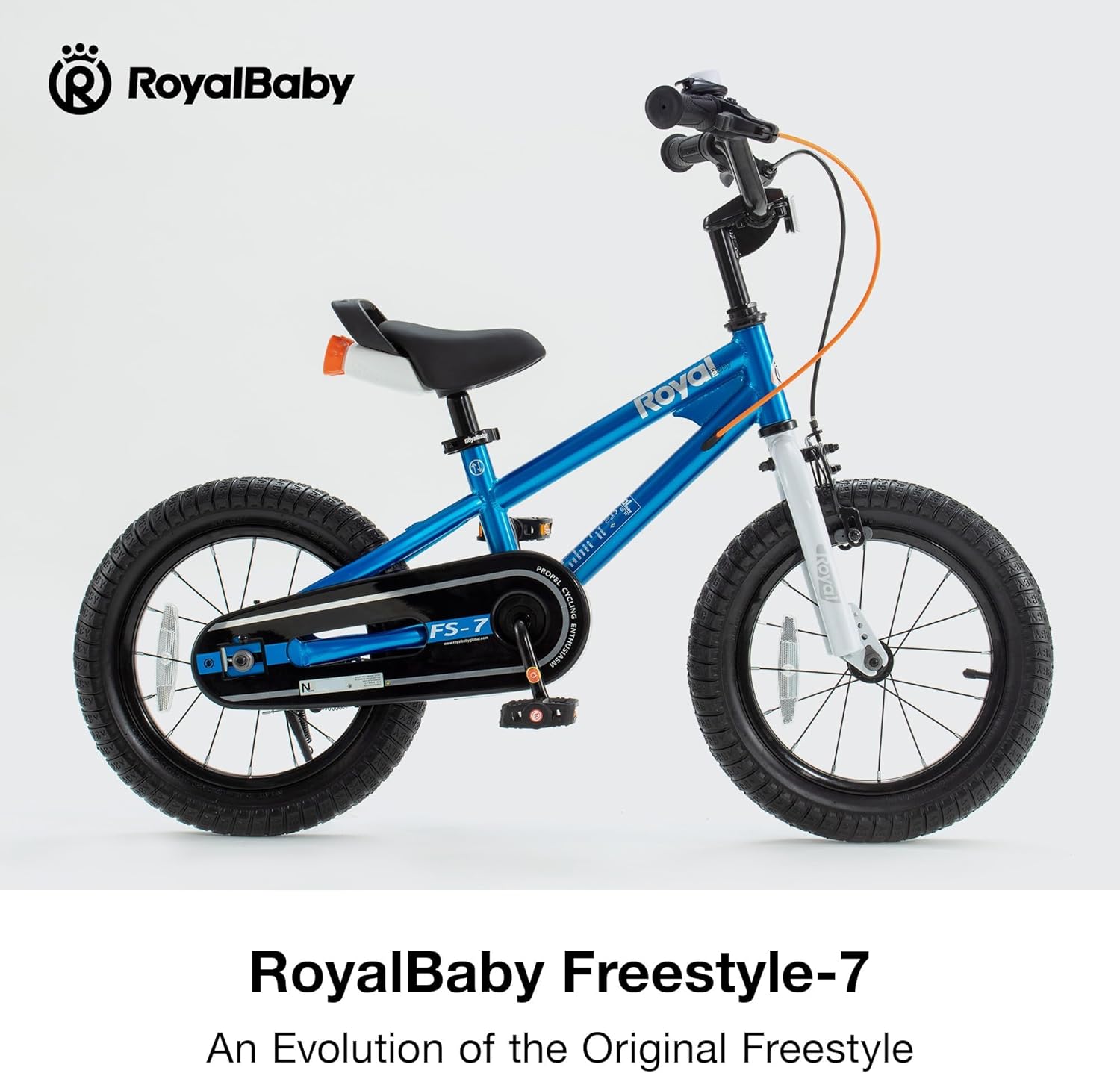 RoyalBaby Freestyle-7 Toddlers Kids Bike 12 Inch Wheel Dual Handbrakes Bicycle Beginners Boys Girls Ages 3-4 Years, Blue