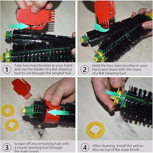 Miniatura 6 de neutop Piezas de repuesto Accesorios Filtros Cepillos compatibles con iRobot Roomba 500 Series 555 560 561 562 570 581 y otros modelos con cabezal