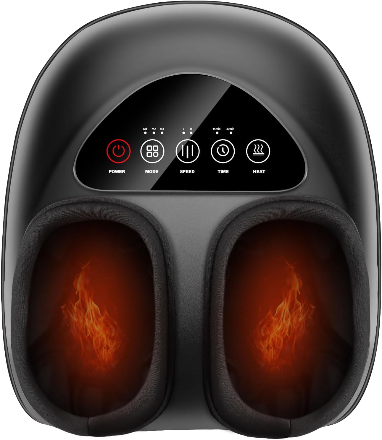 Shiatsu Foot Massager with Heat, Deep Kneading & Gentle Air Compression for Foot Wellness and Relaxation, Feet Massager, Electric Foot Massager Machine - Gifts for Women Men, Fits Size 13