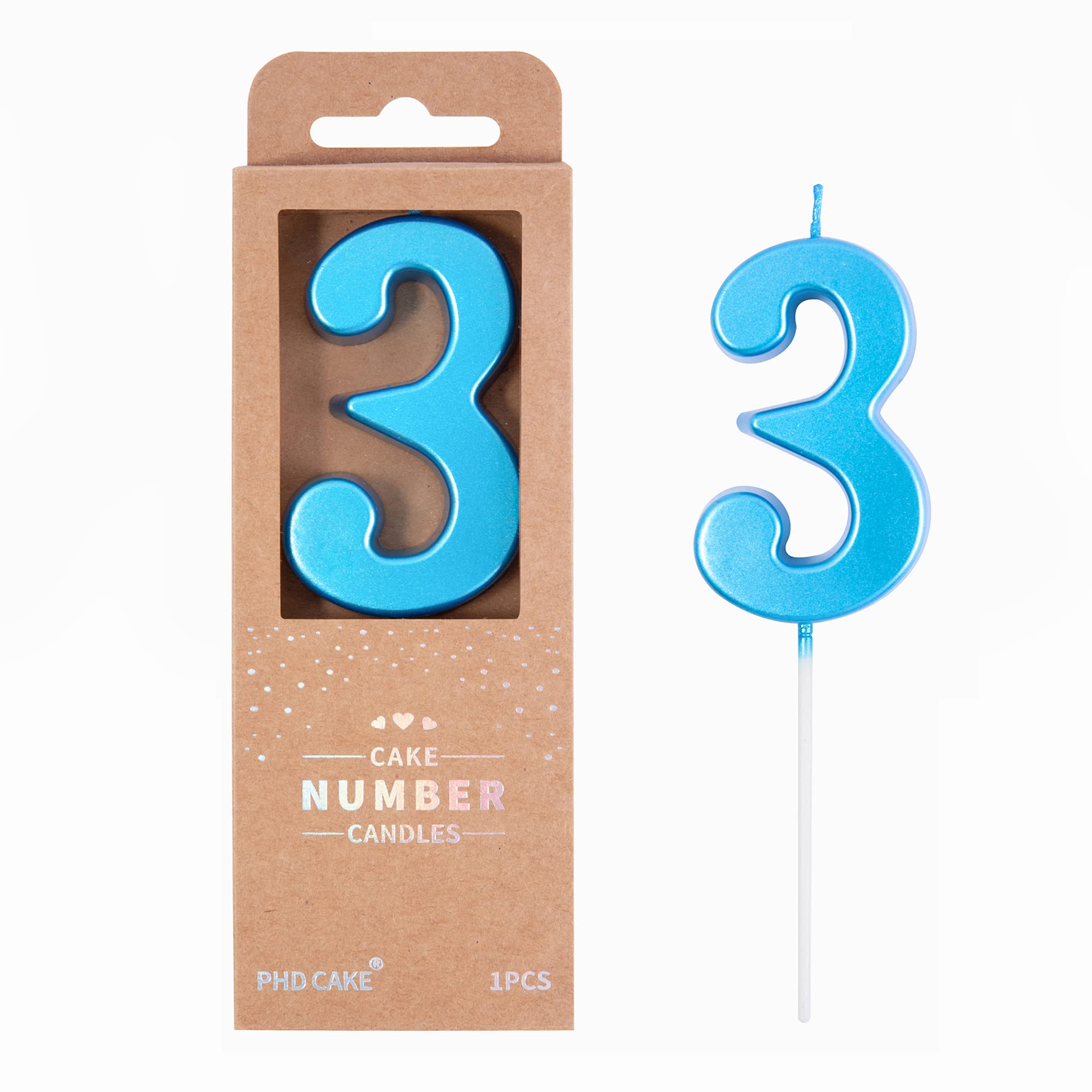 Black Birthday Candles - 2 Number Cake Toppers -31