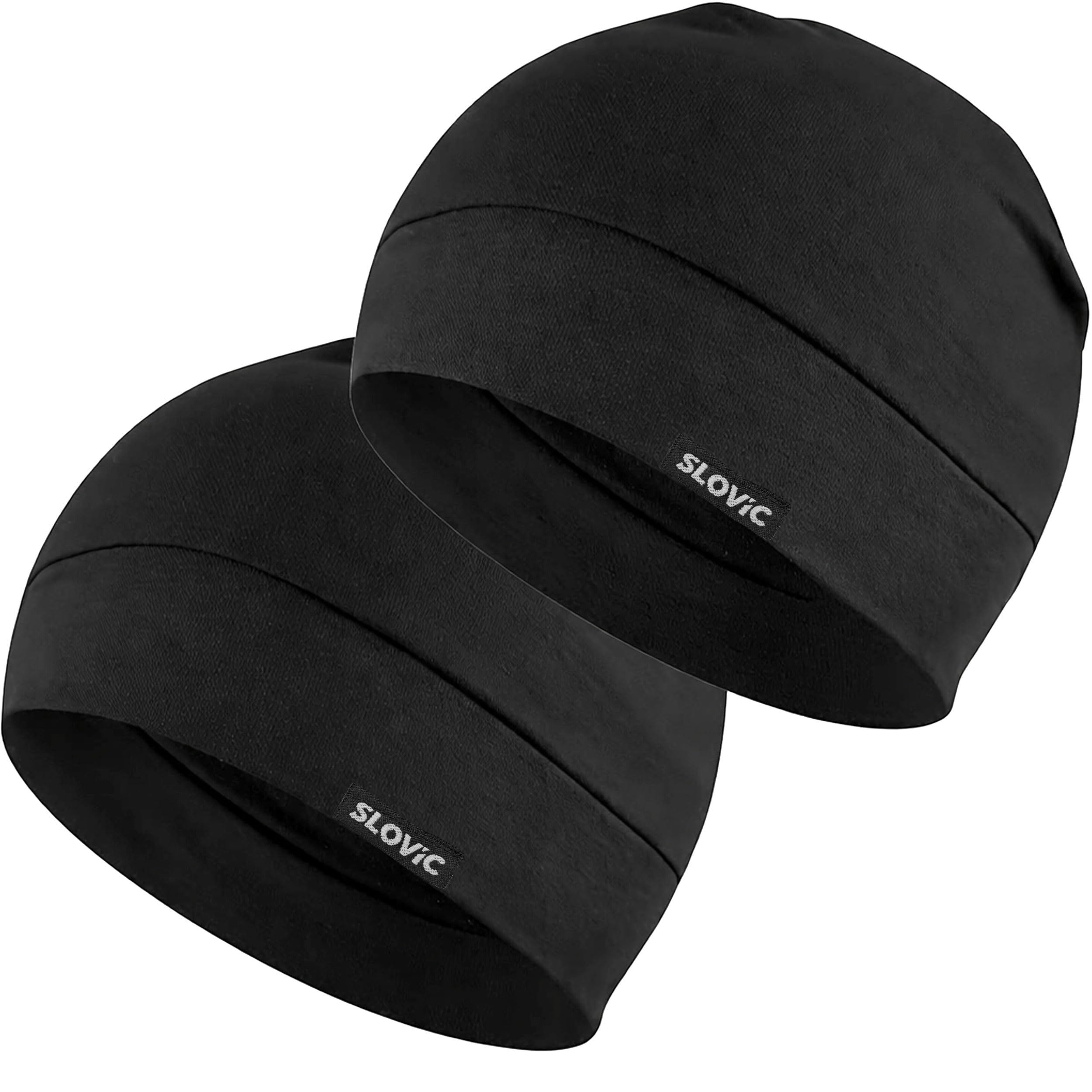 Slovic Helmet Skull Cap for Men [Pack of 2] | Hair Cover Beanie Cap for Men | Lightweight & Washable Helmet Cap for Bike | Cycle & Bike Accessories all | Ideal for Biking, Cycling & Sports | Free Size
