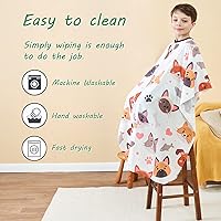 Vista 5 de Capa de peluquería profesional para niños, capa de peluquería profesional con correa ajustable para el cuello, capa de corte de cabello con champú