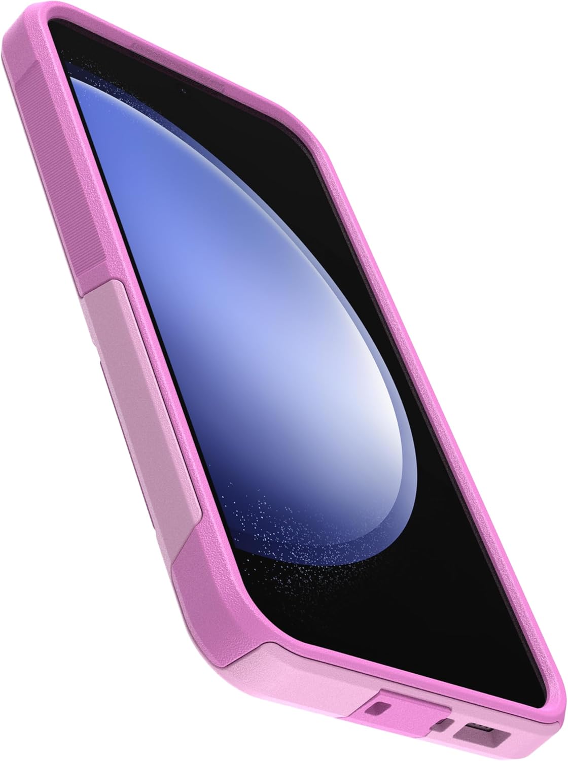 OtterBox Galaxy S23 FE (Only) Commuter Series Case - Run Wildflower (Pink) - Slim & Tough - Pocket-Friendly - with Port Protection - USB-C to USB-C Wall Charging Kit, 20W - Non-Retail Packaging